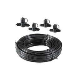 Techmar Garden Lighting UK Outdoor Lights Low Voltage DIY 10m Main Cable SPT-1 With 4 Connectors