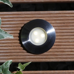 Techmar Garden Lighting UK Outdoor Lights Low Voltage Birch 12V Warm White LED Decking Light. 1