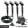 Techmar Garden Lighting UK Outdoor Lights Low Voltage Alder 12V Plug & Play LED Garden Lights Bundle - 4 Light Kit. 1