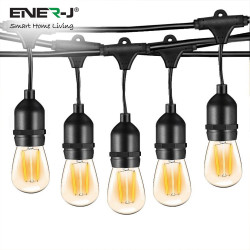 Garden Lighting UK Outdoor Lights Ener-J LED Filament Festoon Lighting Kit - 240 Volt. 12