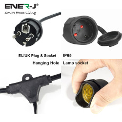 Garden Lighting UK Outdoor Lights Ener-J LED Filament Festoon Lighting Kit - 240 Volt. 14