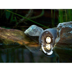 Techmar Garden Lighting UK Outdoor Lights Low Voltage Lapis LED Waterproof Rock Light Bundle - 8 Light Kit. 3