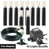 Techmar Garden Lighting UK Outdoor Lights Low Voltage Arco 40 LED Garden Post Light Bundles - 10 Light Kit. 2