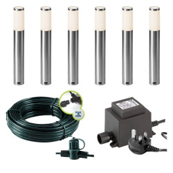 Techmar Garden Lighting UK Outdoor Lights Low Voltage Lunia 12V Garden Post light Bundle - 6 Light Kit. 1