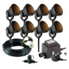 Techmar Garden Lighting UK Outdoor Lights Low Voltage Raf 12V Plug & Play LED Garden Lights Bundle -8 Light Kit. 1