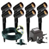 Techmar Garden Lighting UK Outdoor Lights Low Voltage Neso 12V Plug & Play Garden Spotlight Bundle - 8 Light Kit. 1