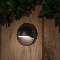 Techmar Outdoor Garden Lighting UK Deimos 12V 1W LED Black Outdoor Wall 1