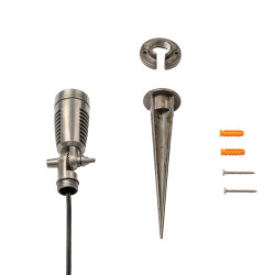 Techmar Garden Lighting UK Outdoor Lights Low Voltage Minus Plug & Play LED Garden Spotlight Bundle. 4