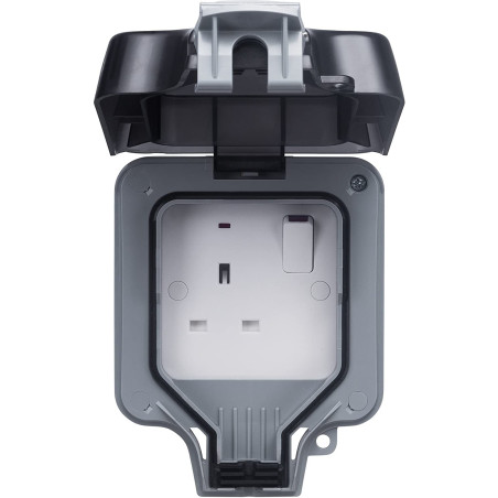 Outdoor Garden Lighting UK  DIY Accessories - BG 1Gang IP65 WP21 switch socket