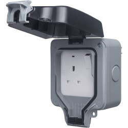 Outdoor Garden Lighting UK  DIY Accessories - BG 1Gang IP65 WP21 switch socket 1