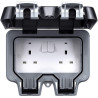 Outdoor Garden Lighting UK  DIY Accessories - BG 2Gang IP65 WP22 switch socket