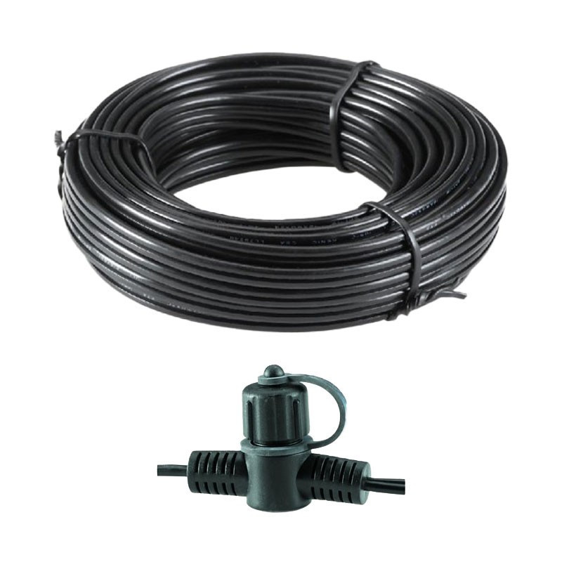 Techmar Garden Lighting UK Outdoor Lights Low Voltage 25m Main Cable SPT-1 With 10 Connectors 1