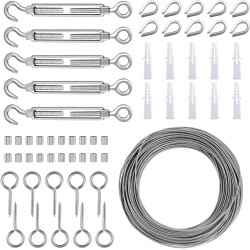 Garden Lighting UK Outdoor Lights Low Voltage Festoon 30m Wire Support Kit 1