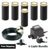 Techmar Linum 12V Plug & Play Garden Lights Bundle - 6 Light Kit