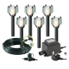Techmar Garden Lighting UK Outdoor Lights Low Voltage Larix 12V Plug & Play LED Garden Lights Bundle - 6 Light Kit. 5