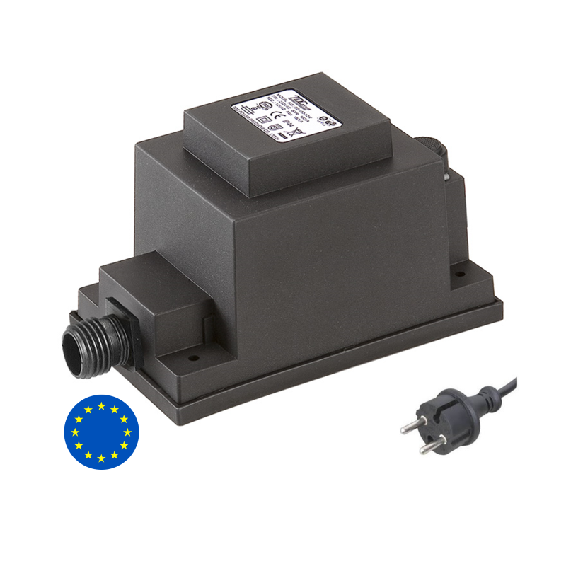 Techmar Garden Lighting UK Outdoor Lights Low Voltage DIY 12V 60W UK Outdoor Transformer - EU Version