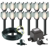 Techmar Larix 12V Plug & Play LED Garden Lights Bundle - 12 Light Kit