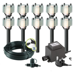 Techmar Larix 12V Plug & Play LED Garden Lights Bundle - 10 Light Kit