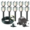 Techmar Larix 12V Plug & Play LED Garden Lights Bundle - 10 Light Kit