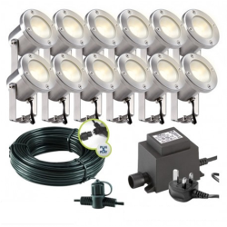 Techmar Garden Lighting UK Outdoor Lights Low Voltage Catalpa Garden Spotlights Bundle - 12 Light Kit. 3