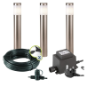 Techmar Garden Lighting UK Outdoor Lights Low Voltage Albus 12V Plug & Play Garden Lights Bundle - 3 Light Kit. 3