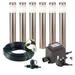 Techmar Garden Lighting UK Outdoor Lights Low Voltage Albus 12V Plug & Play Garden Lights Bundle - 6 Light Kit. 3