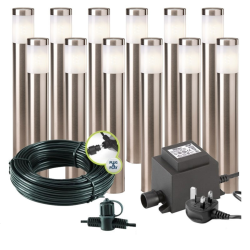 Techmar Garden Lighting UK Outdoor Lights Low Voltage Albus 12V Plug & Play Garden Lights Bundle - 12 Light Kit. 3