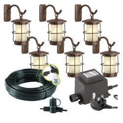 Techmar Garden Lighting UK Outdoor Lights Low Voltage Callisto Garden Wall Light Bundle - 6 Light Kit. 4