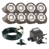 Techmar Garden Lighting UK Outdoor Lights Low Voltage Lapis LED Waterproof Rock Light Bundle - 8 Light Kit. 4