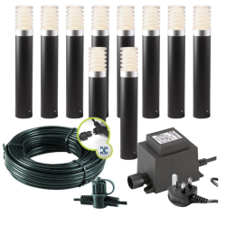 Techmar Garden Lighting UK Outdoor Lights Low Voltage Arco 40 LED Garden Post Light Bundles - 10 Light Kit. 3