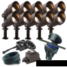 Techmar Garden Lighting UK Outdoor Lights Low Voltage DIY 10 light 5w Focus Bundle + remote 3