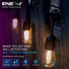 Garden Lighting UK Outdoor Lights Ener-J LED Filament Festoon Lighting Kit 15MTR- 240 Volt. 4