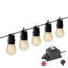 UK Low Voltage Garden Lighting Techmar 12V Filament Festoon Party Light 5mtr Kit
