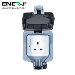 Outdoor Garden Lighting UK  DIY Accessories - ENER-J 240v WiFi Weatherproof 1g Socket 3
