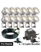 Catalpa Stainless Steel Low Voltage (12v) Garden Spotlights Kits